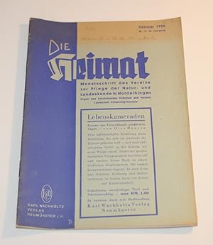 Seller image for Die Heimat. Monatsschrift des Vereins zur Pflege der Natur- und Landeskunde in Nordelbingen. 44. Jahrgang. Nr. 10. Oktober 1934. for sale by Antiquariat Diderot