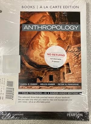 Imagen del vendedor de Anthropology Books ala Carte 14th Edition a la venta por Friends of the Hudson Public Library Ltd