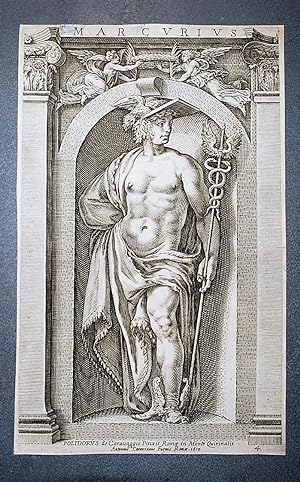 Mercurius. Polidorus de Caravaggio Pinxit Romae in Monte Quirinalis. Antonius Carenzanus formis. ...