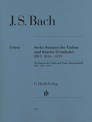 Bild des Verkufers fr Sechs Sonaten fr Violine und Klavier (Cembalo) BWV 1014 - 1019 zum Verkauf von moluna