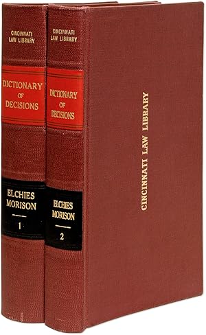 Image du vendeur pour Decisions of the Court of Session, From the Year 1733 to the Year. mis en vente par The Lawbook Exchange, Ltd., ABAA  ILAB