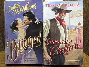 Seller image for 2 HARLEQUIN HISTORICAL ROMANCES -- BETRAYED / ONCE AN OUTLAW for sale by The Book Abyss