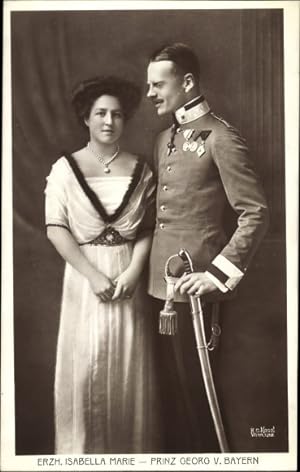 Ansichtskarte / Postkarte Erzherzogin Isabella Marie und Prinz Georg von Bayern