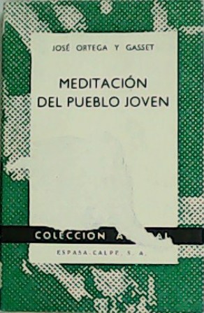 Imagen del vendedor de Meditacin del pueblo joven. a la venta por Librera y Editorial Renacimiento, S.A.