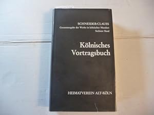 Bild des Verkufers fr Gesamtausgabe der Werke in klnischer Mundart, Klnisches Vortragsbuch zum Verkauf von Gebrauchtbcherlogistik  H.J. Lauterbach