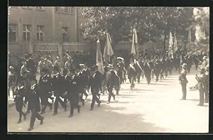 Foto-Ansichtskarte München-Neuhausen, Gedenktag der Bayr. Nachrichten Truppen 1922, Lothstrasse