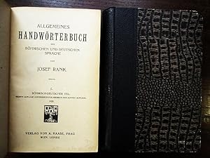 Seller image for Allgemeines Handwörterbuch der Böhmischen und Deutschen Sprache. I: Böhmisch-Deutscher Teil II: Deutsch-Böhmischer Teil. (2 Bände komplett) for sale by Rudi Euchler Buchhandlung & Antiquariat