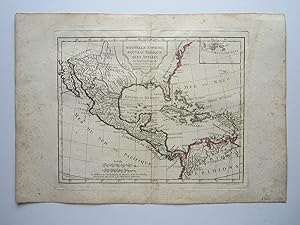 Nouvelle Espagne, Nouveau Mexique, Isles Antilles par Robert de Vaugondy Corrigés par le Cen. Lam...