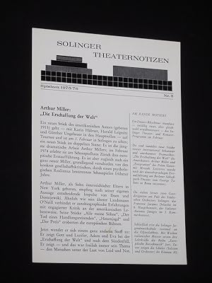 Solinger Theaternotizen, Nr. 5, Spielzeit 1975/76