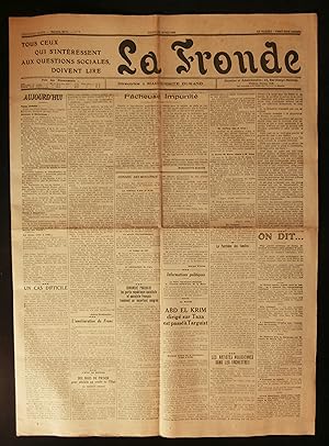 Immagine del venditore per LA FRONDE . venduto da Librairie Franck LAUNAI