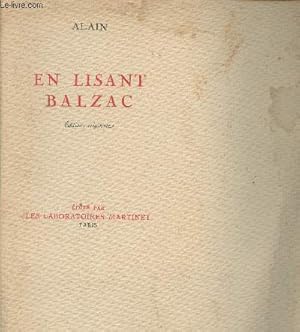 Bild des Verkufers fr En lisant Balzac - (Edition originale) zum Verkauf von Le-Livre