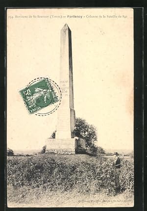 Carte postale Fontenoy, Colonne de la bataille de 841