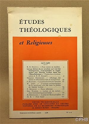 Etudes Theologiques et Religieuses - 1968, No. 1-2