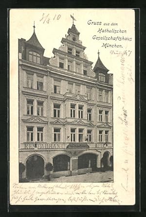 Ansichtskarte München, Kathol. Gesellschaftshaus, Brunnstr. 7