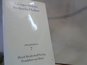 Bild des Verkufers fr Sechzehn Haikus / Stratis der Seemann. (Lyrikreihe Das neueste Gedicht, Band 11) zum Verkauf von BuchKaffee Vividus e.K.