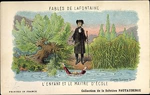 Bild des Verkufers fr Knstler Ansichtskarte / Postkarte Dor, Gustave, Fables de Lafontaine, L'Enfant et le Maitre d'Ecole zum Verkauf von akpool GmbH
