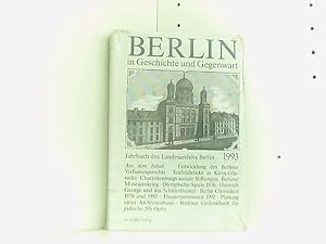 Seller image for Berlin in Geschichte und Gegenwart 1993. Jahrbuch des Landesarchivs Berlin for sale by Book Broker