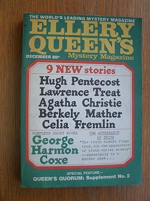 Image du vendeur pour Ellery Queen's Mystery Magazine December 1968 mis en vente par Scene of the Crime, ABAC, IOBA
