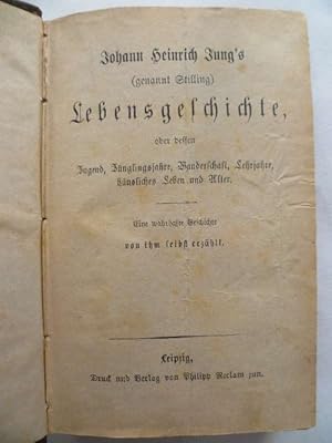 Imagen del vendedor de Lebensgeschichte, oder dessen Jugend, Jnglingsjahre, Wanderschaft, Lehrjahre, husliches Leben und Alter. a la venta por Ostritzer Antiquariat