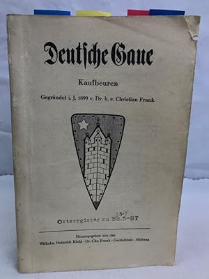 Seller image for Deutsche Gaue. Registerband Nr.1 bis 37. Sonderheft zu den "Deutschen Gauen". for sale by Antiquariat Bler