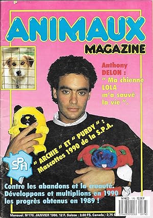 Animaux magazine n°176 (1990) - Anthony Delon / Dany Saval, Gina Manès.