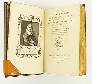 THE COMPLEAT ANGLER. [bound with] THE LIVES OF DONNE, WOTTON, HOOKER, HERBERT, & SANDERSON, WITH ...