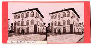 Seller image for Stereo-Fotografie G. Brogi, Firenze, Ansicht Florenz, Grand Hotel de New York for sale by Bartko-Reher