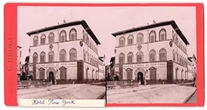 Seller image for Stereo-Fotografie G. Brogi, Firenze, Ansicht Florenz, Grand Hotel de New York for sale by Bartko-Reher