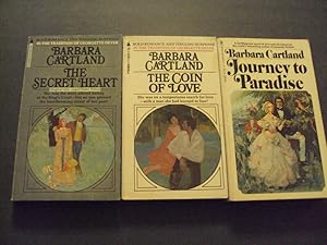 Seller image for 3 Barbara Cartland Romance Novels #7,The Coin of Love, Journey to Paradise PB for sale by Joseph M Zunno