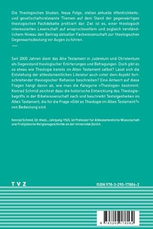 Seller image for Gibt es Theologie im Alten Testament? : Zum Theologiebegriff in der alttestamentlichen Wissenschaft for sale by AHA-BUCH GmbH