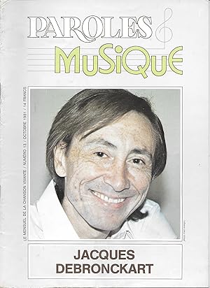 Paroles et Musique n°13 - Dossier Jacques Debronckart