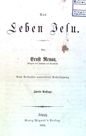 Seller image for Das Leben Jesu. for sale by books4less (Versandantiquariat Petra Gros GmbH & Co. KG)