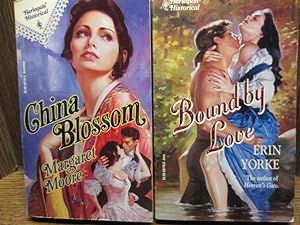 Seller image for 2 HARLEQUIN HISTORICAL ROMANCES -- CHINA BLOSSOM / BOUND BY LOVE for sale by The Book Abyss