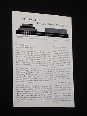 Solinger Theaternotizen, Nr. 2, Spielzeit 1977/78