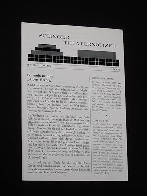 Solinger Theaternotizen, Nr. 5, Spielzeit 1978/79