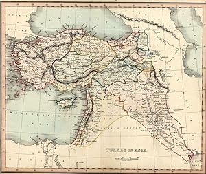 Ottoman Empire Anatolia Levant Syria Armenia Mesopotamia Cyprus c. 1850 Tegg map