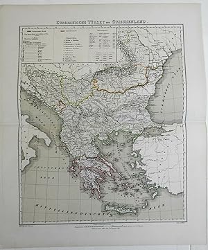 Ottoman Balkans Greece Romania Albania Serbia 1874 Flemming detailed large map