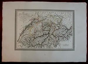 Switzerland 22 Cantons Europe 1824 Vivien fine engraved map