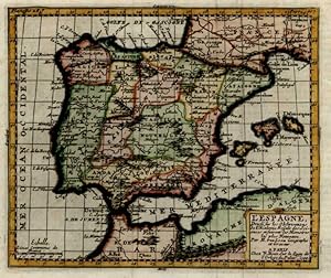 Iberia Span Portugal Galicia Castille Leon Catalonia Andalusia 1751 Bion map