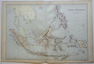 Southeast Asia Malaysia Indonesia Sumatra Moluccans Philippines 1883 Blackie map