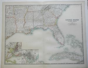 Southern United States Florida Georgia Alabama Louisiana 1893 Johnston map