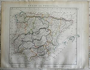 Spain & Portugal Iberian Peninsula Catalonia 1828 Arrowsmith engraved map