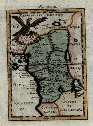 Congo Nubia Angola Sahara Desert Lake Zaire Guinea 1719 Mallet decorative map