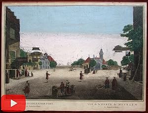 Amsterdam Haarlemmerport city view c.1760 Holland print Vue d'optique Netherland