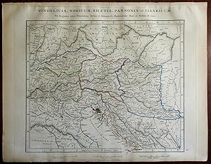 Ancient World Roman Provinces Noricum Pannonia 1828 Arrowsmith engraved map