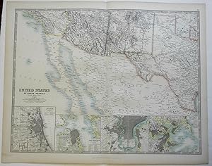 Southwestern United States Arizona New Mexico Texas 1893 Johnston map