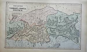 Roman Empire Pannonia Illyricum Dacia Moesia Danube 1855 Philip Historical map