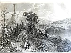 Tadeuz Kosciuszko Memorial West Point New York 1839 scarce French print
