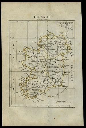 Ireland 1837 Tardieu Perrot miniature map