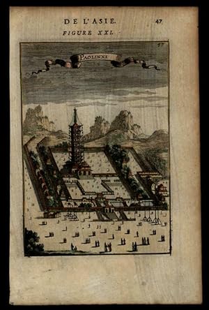 Porcelain Tower Pagoda Great Bao'en Temple Nanjing China 1683 Mallet view print